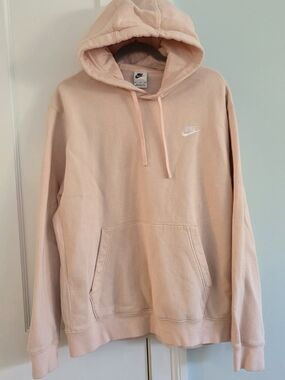 Nike Men's Light Pink Pullover Hoodie, XL